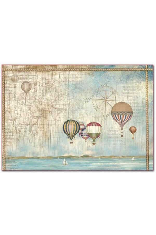 Ριζόχαρτο Decoupage Sea Land Baloons 33x48cm Stamperia DFS404