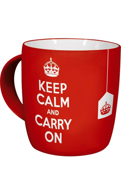Κούπα Keep calm and carry on κόκκινη Nostalgic 43009