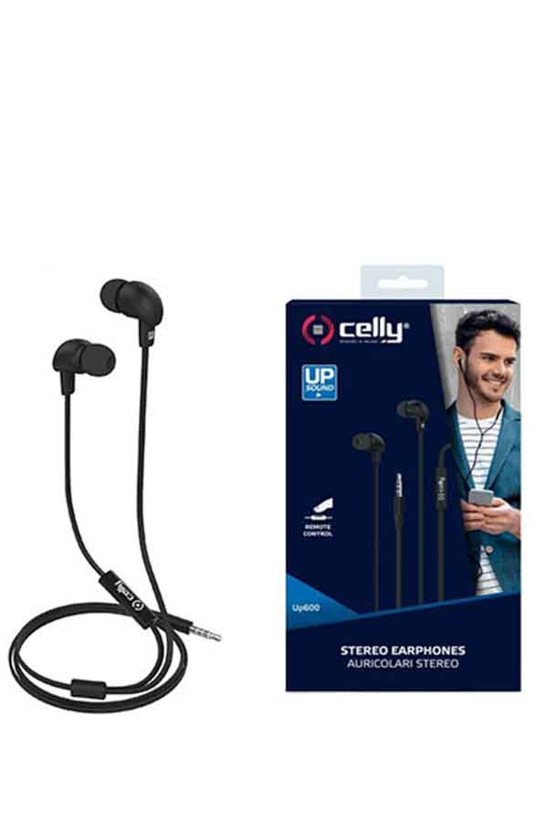 Ακουστικά με μικρόφωνο Celly μαύρα up600