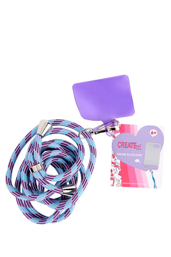 CREATE IT! Κορδόνι smartphone μωβ σιέλ 841014C
