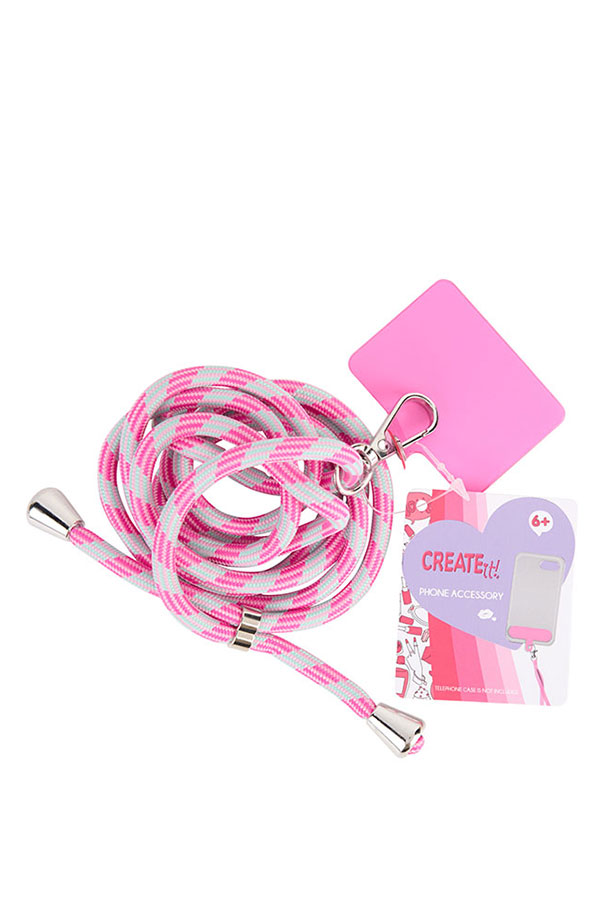 CREATE IT! Κορδόνι smartphone ροζ γαλάζιο 841014A