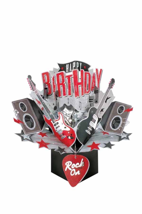 Ευχετήρια κάρτα γενεθλίων 3D Rock on POP174