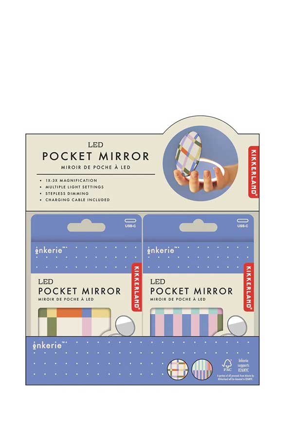 Καθρεφτάκι με φως Led Inkerie Kikkerland INK54