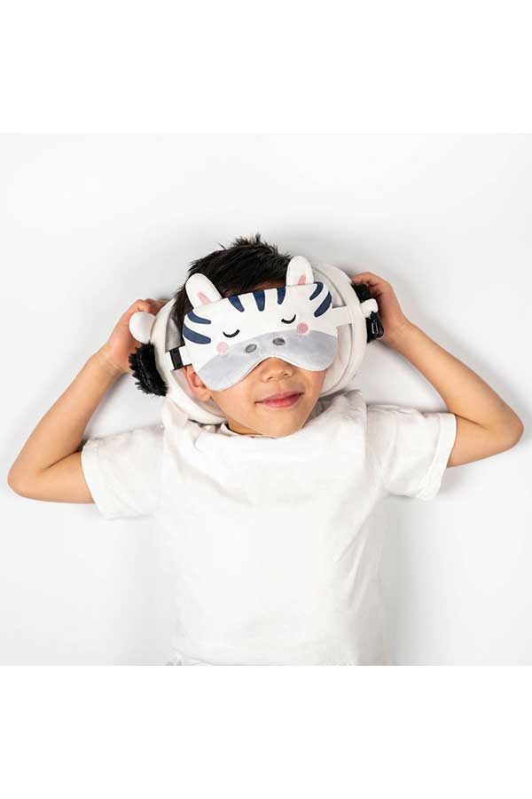 Μαξιλάρι ταξιδίου και μάσκα ματιών Puckator Ζέβρα CUSH312