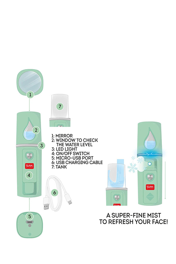 Μίνι συσκευή ενυδάτωσης προσώπου mini facial mist sprayer Legami MTS0001