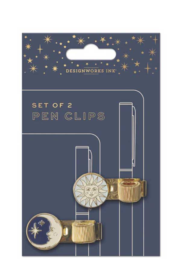 Κλιπ στυλό 2 τεμ Designworks ink Ήλιος και Φεγγάρι PCS-1001EU