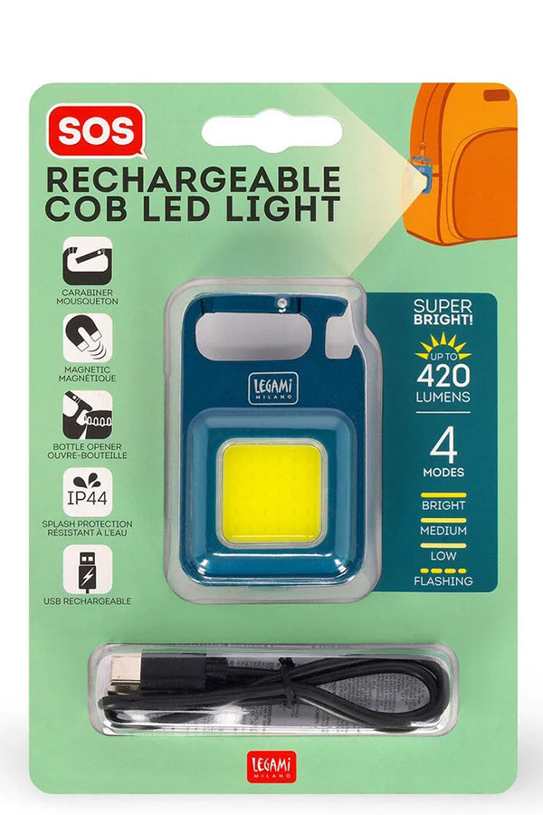 Φακός επαναφορτιζόμενος sos cob led Legami SLP0001