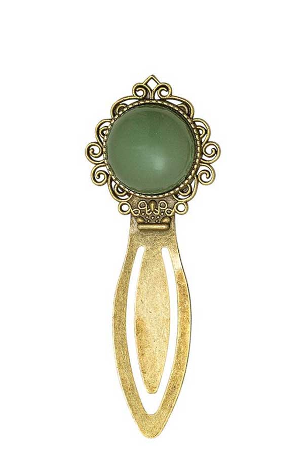 Σελιδοδείκτης με ημιπολύτιμο λίθο moses πράσινο αβεντουρίνη 63533