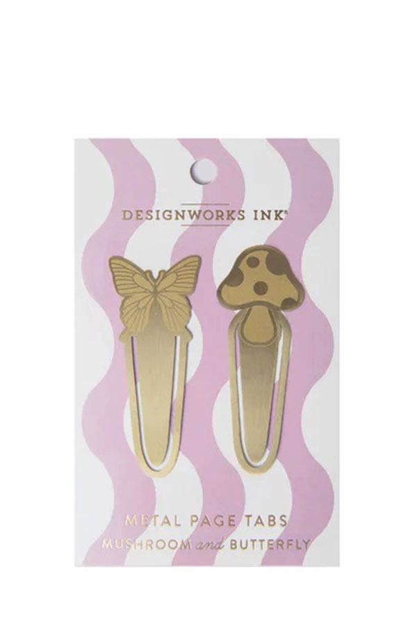 Σελιδοδείκτης μεταλλικός 2 τεμ Designworks ink Μανιτάρι και πεταλούδα DPT-1003EU