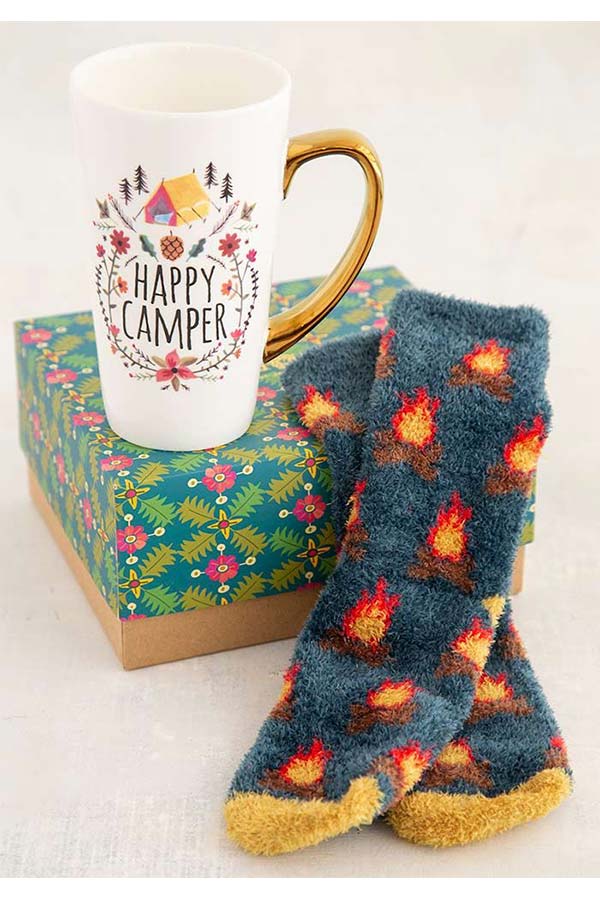 Natural Life Σετ Κούπα και Κάλτσες Happy camper GIFTSET020