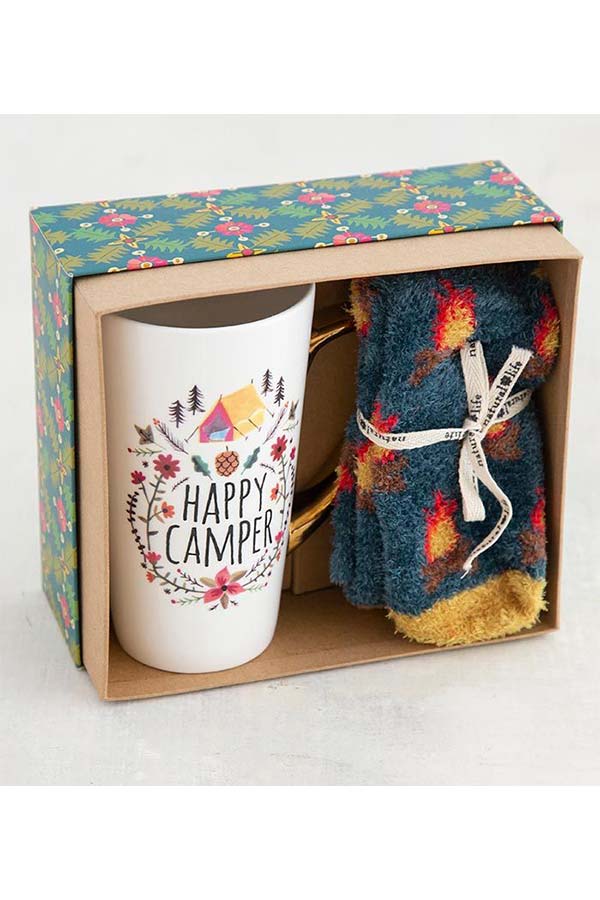 Natural Life Σετ Κούπα και Κάλτσες Happy camper GIFTSET020