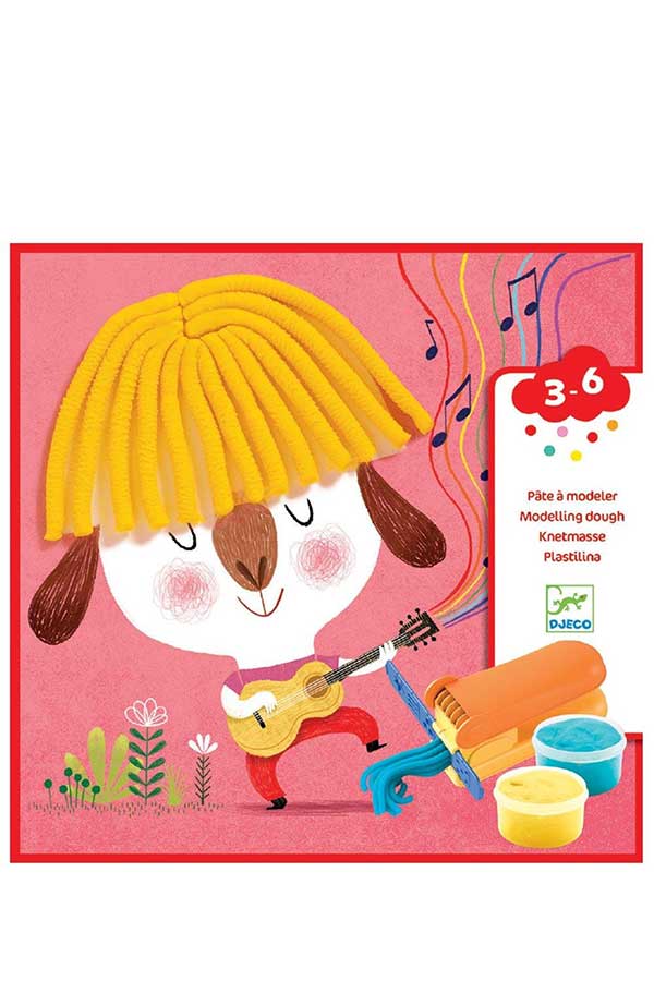 Σετ χειροτεχνίας με πλαστοζυμαράκι Djeco Χτενίσματα μαλλιών DJ09890