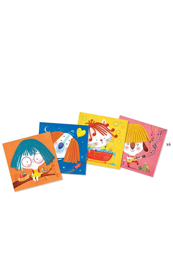 Σετ χειροτεχνίας με πλαστοζυμαράκι Djeco Χτενίσματα μαλλιών DJ09890