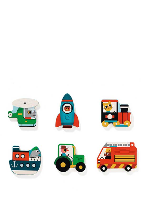 Παζλ σφηνώματα 22 τεμαχίων Djeco Οχήματα DJ01831