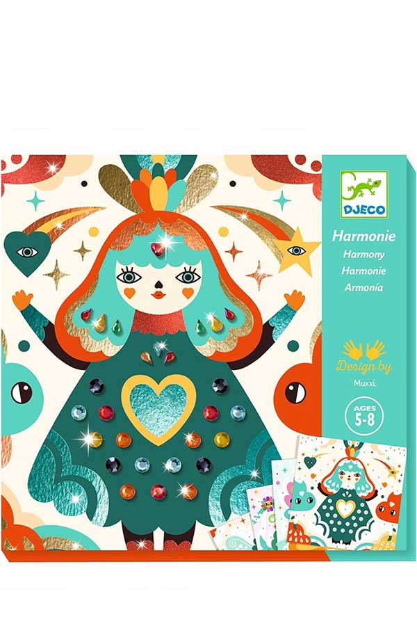 Κατασκευή με μεταλλικά χαρτιά και στρας Djeco Αρμονία DJ09525
