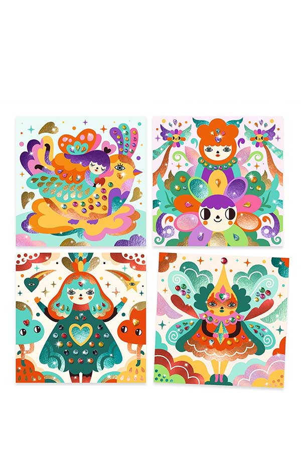 Κατασκευή με μεταλλικά χαρτιά και στρας Djeco Αρμονία DJ09525