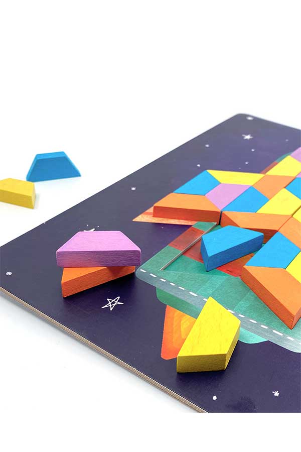 Τουβλάκια ξύλινα μωσαϊκό 80 τεμ Svoora 03026