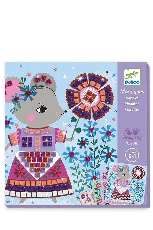 Κατασκευή Μωσαϊκό με γκλίτερ Djeco Χαριτωμένα ζωάκια DJ09425