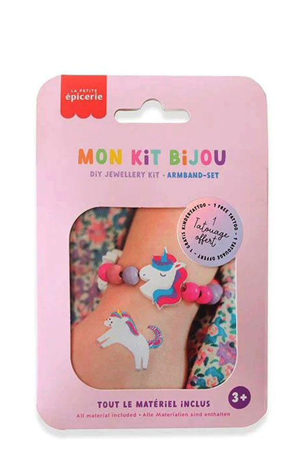 Κατασκευή βραχιολιού με ξύλινες χάντρες La petite epicerie Unicorn 331104