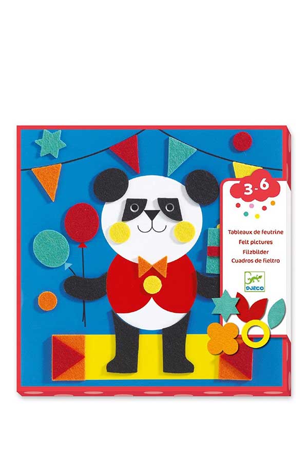 Κατασκευή κολλάζ με αυτοκόλλητα τσόχας Djeco Πάντα DJ09863