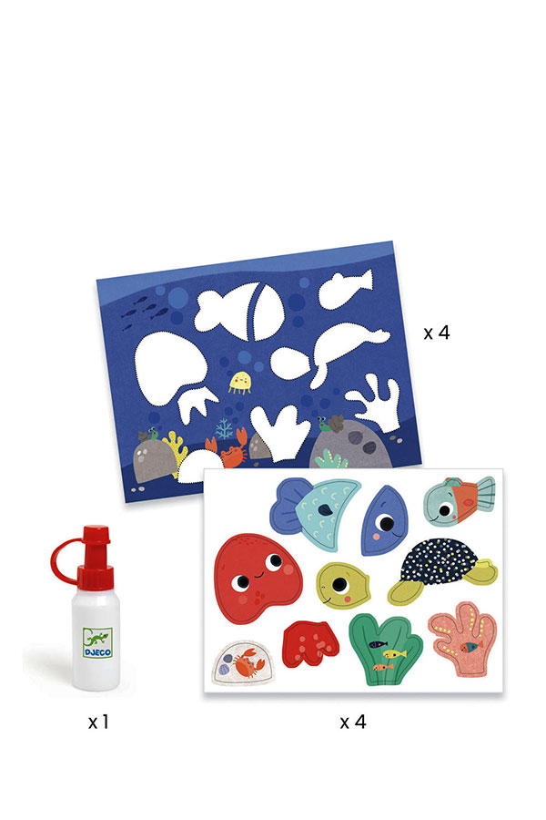 Κατασκευή το πρώτο μου κολλάζ Djeco Ζωάκια DJ09874