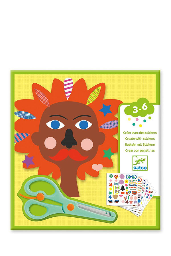 Κατασκευή κολλάζ με αυτοκόλλητα Djeco Κομμωτήριο DJ09045