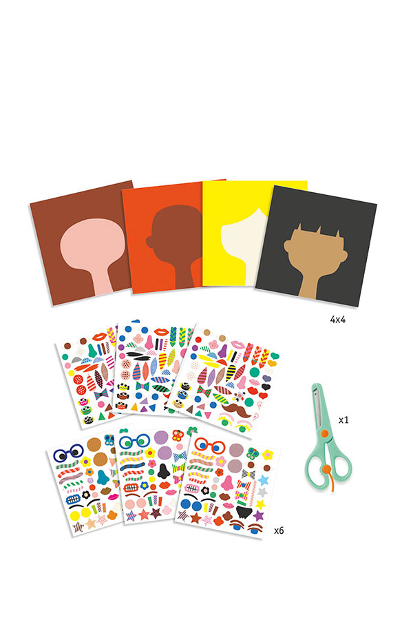 Κατασκευή κολλάζ με αυτοκόλλητα Djeco Κομμωτήριο DJ09045