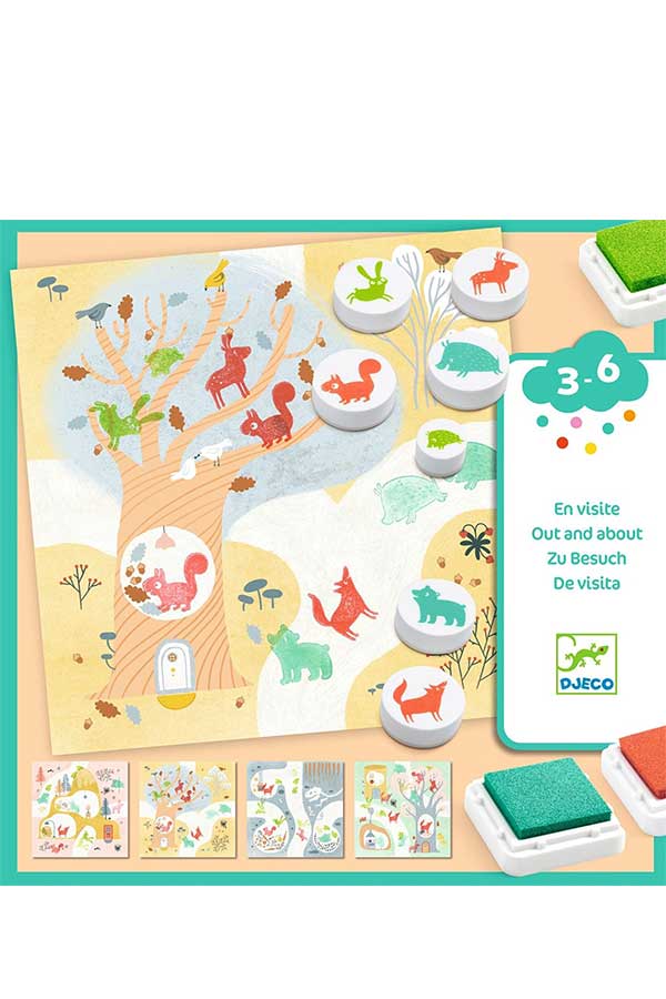 Ζωγραφίζω με στάμπες Djeco Ζωάκια DJ09953