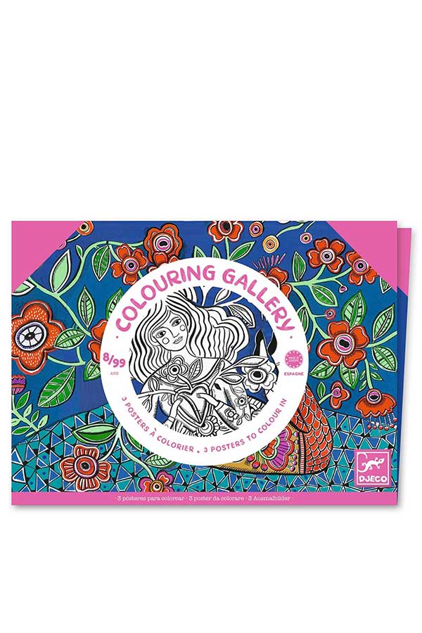 Ζωγραφίζω 3 πόστερ Djeco Λουλούδια DJ08692