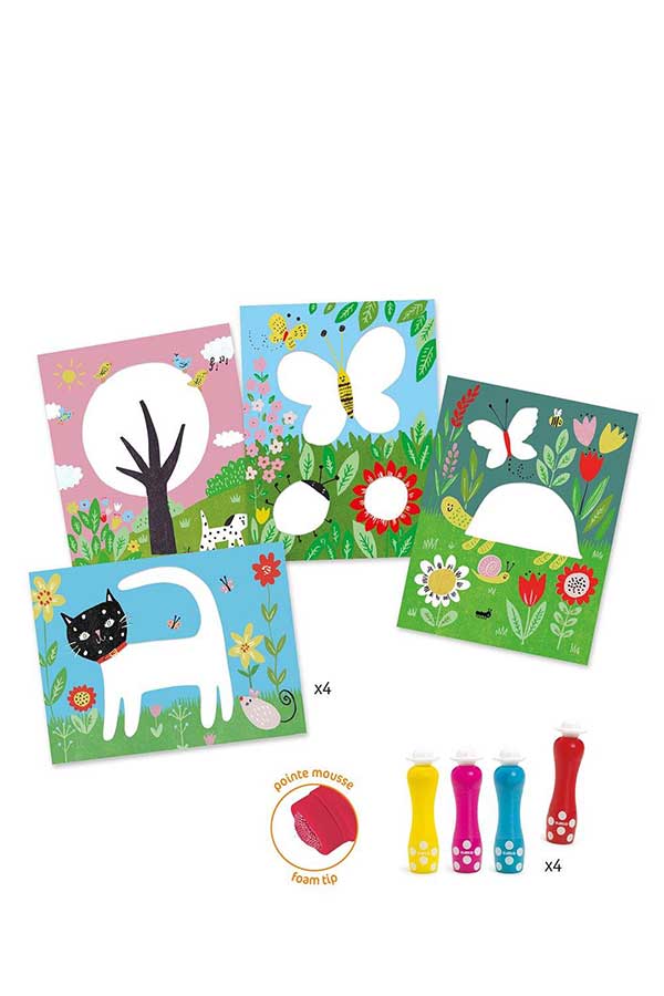 Ζωγραφίζω με μαρκαδόρους με αφρώδη μύτη Djeco Γατούλά DJ09887