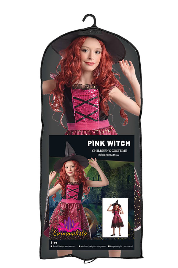 Στολή ροζ μάγισσα pink witch για 4-6 ετών