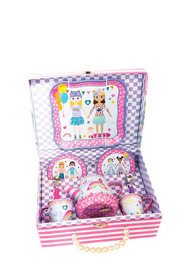 Σετ τσαγιού μουσικό βαλιτσάκι FLOSS&ROCK Κουκλόσπιτο 51P6204 