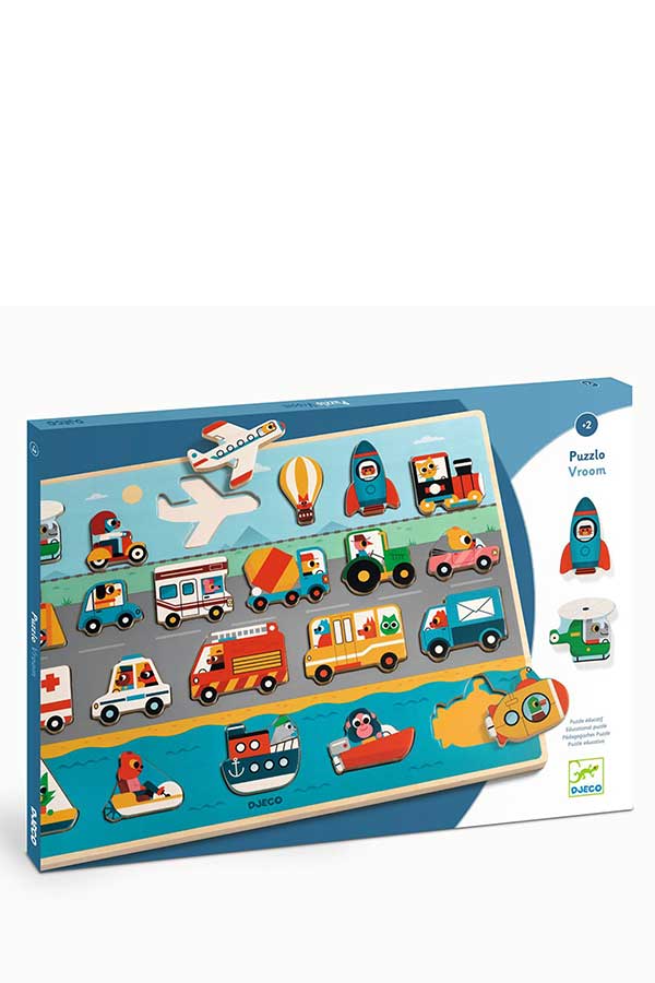 Παζλ σφηνώματα 22 τεμαχίων Djeco Οχήματα DJ01831