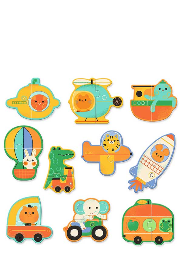 Παζλ 20 τεμαχίων Duo Djeco Οχήματα DJ08270