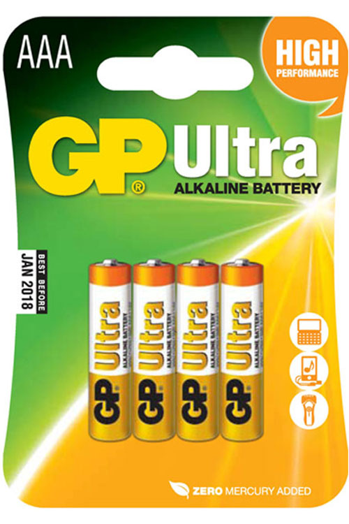 Μπαταρίες αλκαλικές GP AAA 1.5V LR03