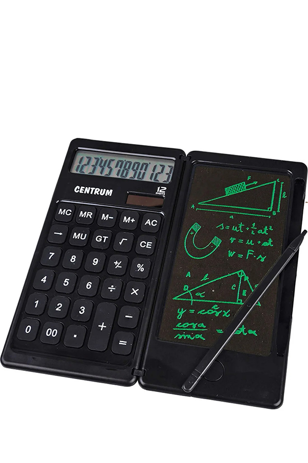 Αριθμομηχανή με notepad 12 Ψηφίων Centrum μαύρο 80414