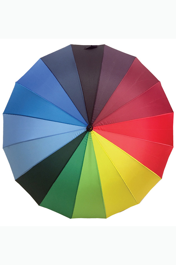 Ομπρέλα μπαστούνι ουράνιο τόξο trend 0275