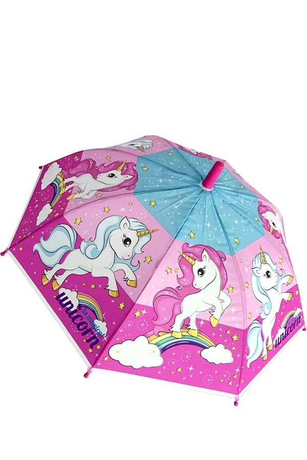 Ομπρέλα παιδική μπαστούνι 38cm Unicorn Rainbow 9444