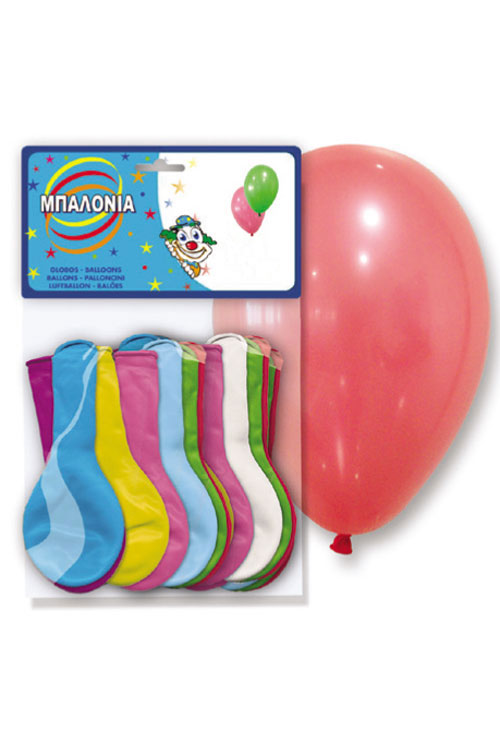 Μπαλόνια μεσαίου μεγέθους 24 τεμ διάφορα χρώματα 0088902