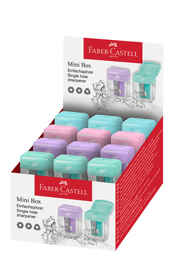 Ξύστρα μονή 1 τμχ FABER CASTELL mini παστέλ 182801