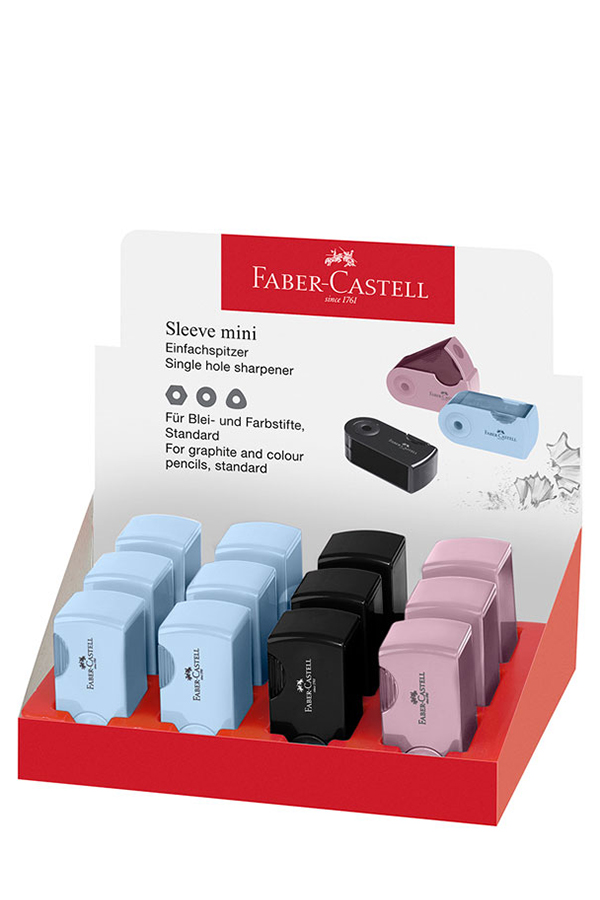 Ξύστρα μονή 1 τμχ FABER CASTELL sleeve mini 182774