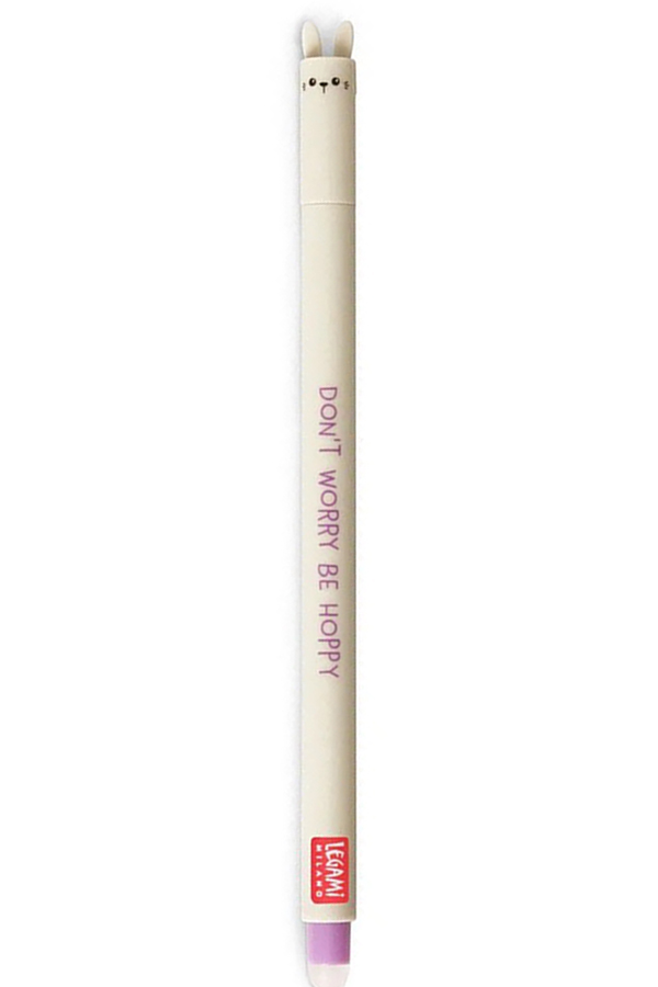 Στυλό που σβήνει erasable pen λαγουδάκι Legami γραφή μωβ EPPURKIT11