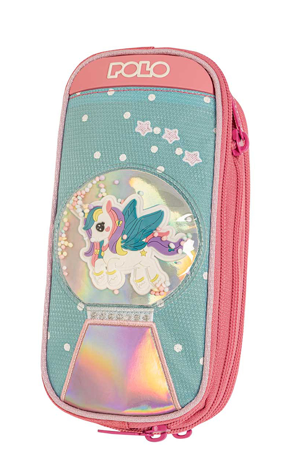 POLO Σχολική κασετίνα διπλή με επέκταση PENCIL CASE REEL EXPAND Μονόκερος 9370548349