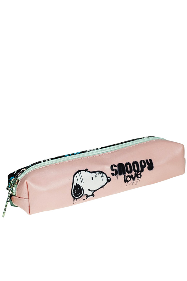 Κασετίνα slim ροζ Snoopy 365-02001