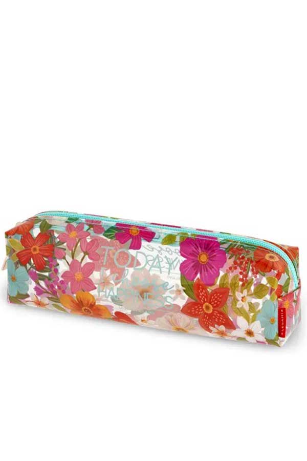 Κασετίνα σχολική διαφανή Legami  Λουλούδια PC0025