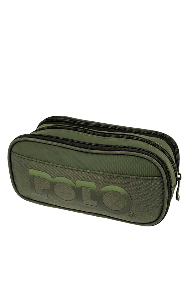 POLO Κασετίνα σχολική τριπλή PENCIL CASE CRYPTIC χακί 9370016500