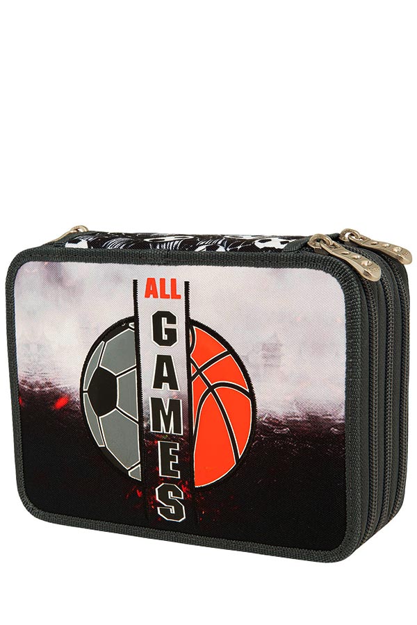 POLO Κασετίνα σχολική τριπλή All Games PENCIL CASE ROLLING 9370168277