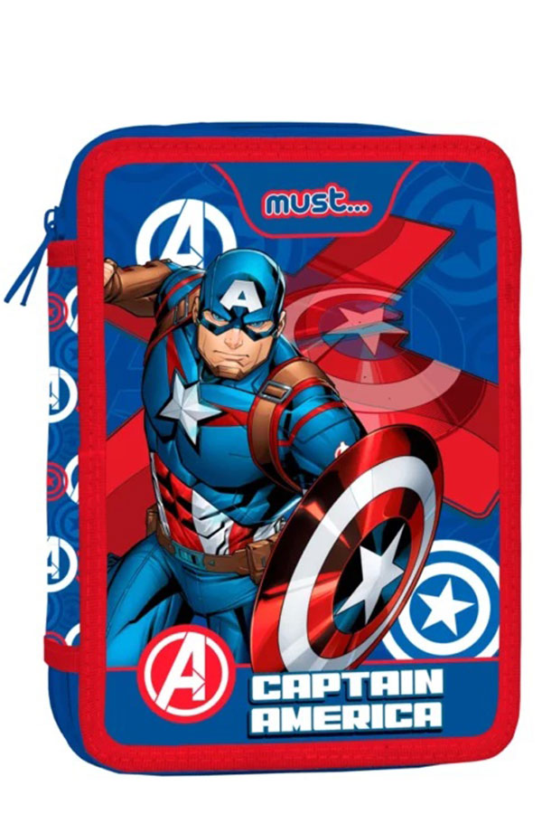 must Κασετίνα σχολική γεμάτη Avengers Captain America 000506237