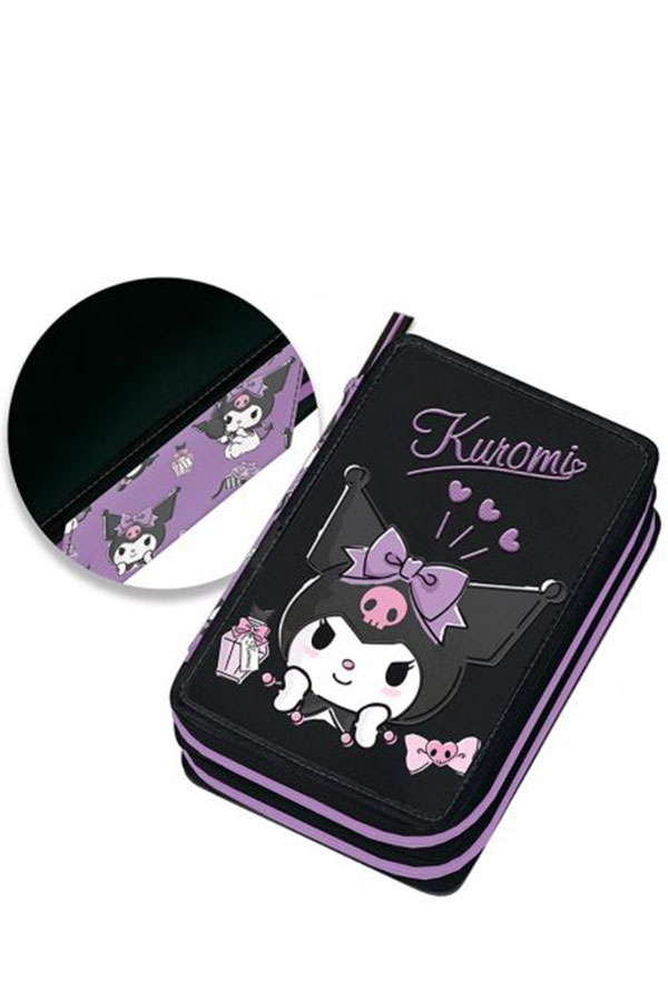 Κασετίνα σχολική γεμάτη Kuromi Sketch Graffiti 252331
