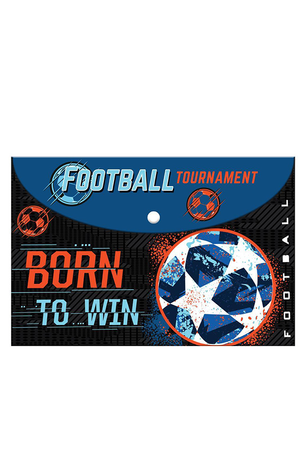 Φάκελος με κουμπί Α4 must Football BORN TO WIN 000585177